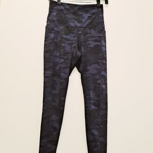Blue Camo High-Waisted Leggings